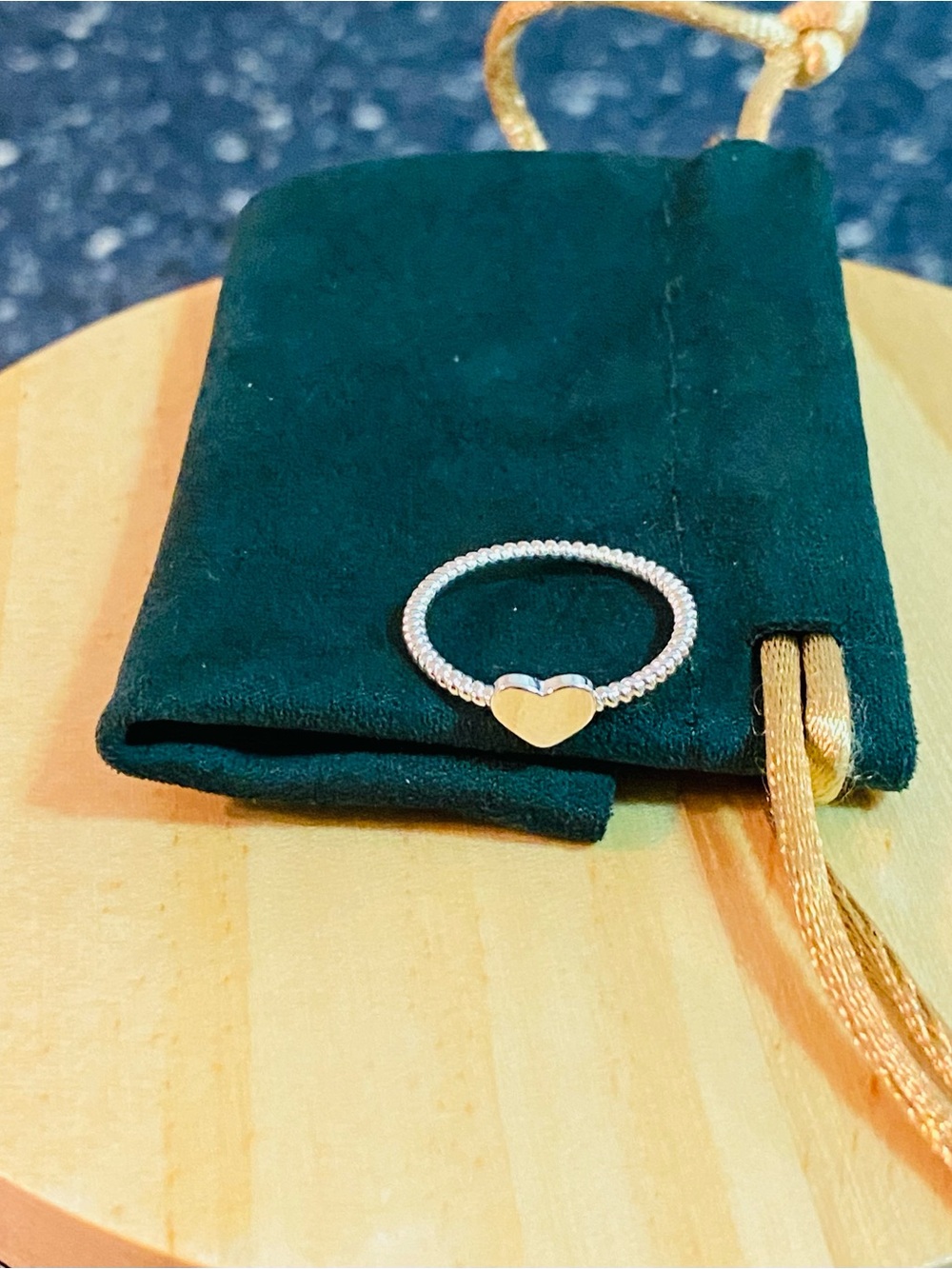 Delicate Silver Heart Bead Ring - Dainty Women's Jewelry
